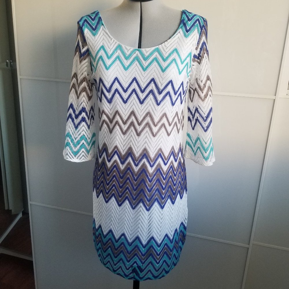 Lace Chevron Dress NWT